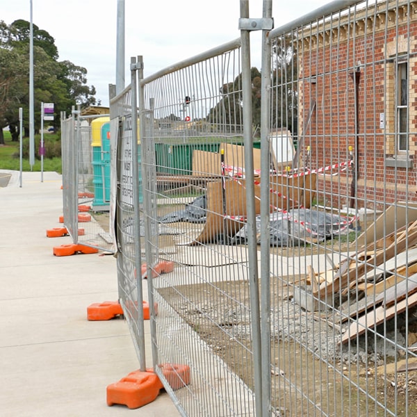 what's the process for scheduling the removal of the temporary fence once my job or even is over